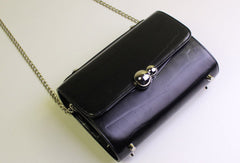 Genuine Leather fashion black shoulder bag for women leather crossbody bag