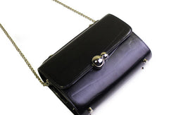 Genuine Leather fashion black shoulder bag for women leather crossbody bag