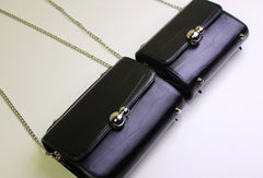 Genuine Leather fashion black shoulder bag for women leather crossbody bag