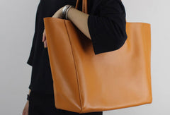 Genuine Leather handbag shoulder bag large tote for women leather shopper bag - EverHandmade