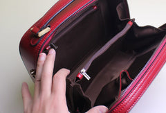 Genuine Leather cube handbag shoulder bag for women leather crossbody bag