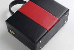 Genuine Leather Cube bag shoulder bag small suitcase for women leather crossbody bag - EverHandmade