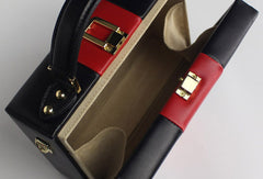 Genuine Leather Cube bag shoulder bag small suitcase for women leather crossbody bag - EverHandmade