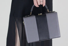 Genuine Leather Cube bag shoulder bag small suitcase for women leather crossbody bag - EverHandmade