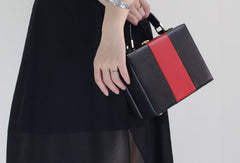 Genuine Leather Cube bag shoulder bag small suitcase for women leather crossbody bag - EverHandmade