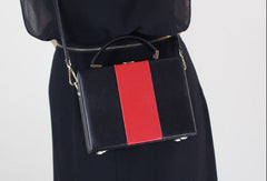 Genuine Leather Cube bag shoulder bag small suitcase for women leather crossbody bag - EverHandmade