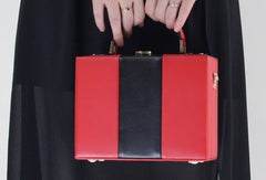 Genuine Leather Cube bag shoulder bag small suitcase for women leather crossbody bag - EverHandmade