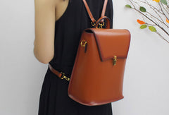 College Leather Backpacks for Women Shoulder bag for Women - EverHandmade