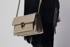 Genuine Leather handbag shoulder bag black red for women leather crossbody bag - EverHandmade