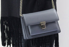 Genuine Leather handbag shoulder bag black red for women leather crossbody bag - EverHandmade