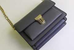 Genuine Leather handbag shoulder bag black red for women leather crossbody bag - EverHandmade