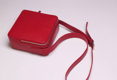Leather womens Cube bag shoulder bag purse for women leather crossbody bag
