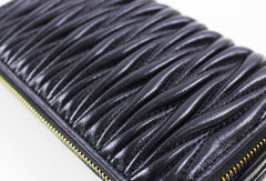 Womens Long Leather Zip Wallet Clutch - EverHandmade