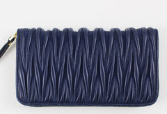 Womens Long Leather Zip Wallet Clutch - EverHandmade