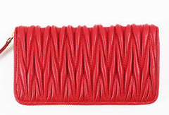 Womens Long Leather Zip Wallet Clutch - EverHandmade