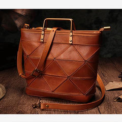 Small Green Womens Leather Tote Bags Small Tote Handbags Brown Shoulder Tote Purse for Ladies