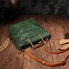 Small Green Womens Leather Tote Bags Small Tote Handbags Brown Shoulder Tote Purse for Ladies