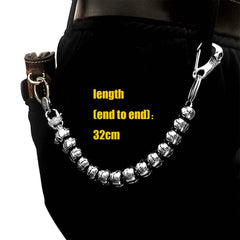 Ghost Head Titanium Steel Pants Chain Metal Wallet Chain Locomotive Punk Waist Chain For Men