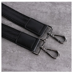 Girl Black Nylon Leather Satchel Rucksacks Womens School Backpack Purse Nylon Leather Travel Rucksack for Ladies