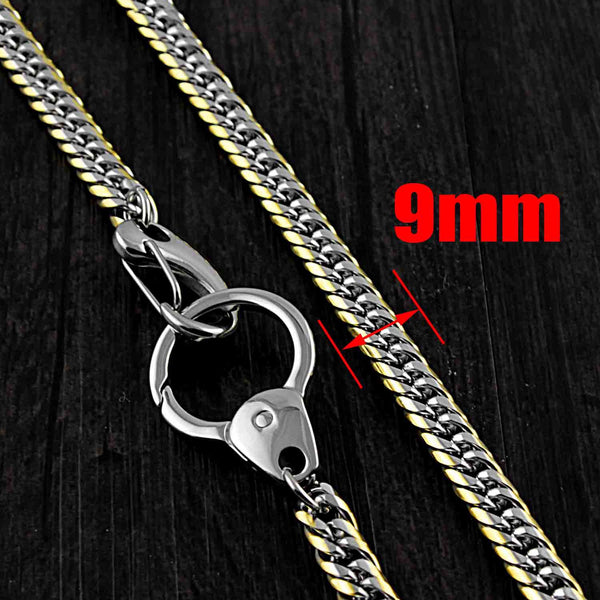 SOLID STAINLESS STEEL BIKER Silver Gold WALLET CHAIN LONG PANTS CHAIN jeans chai WG00681014