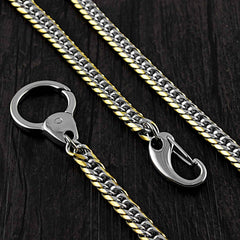 SOLID STAINLESS STEEL BIKER Silver Gold WALLET CHAIN LONG PANTS CHAIN jeans chain jean chain FOR MEN