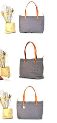 Vintage Canvas Leather Mens Womens Tote Shopping Bags Messenger Bag Tan Tote Handbag For Men Women