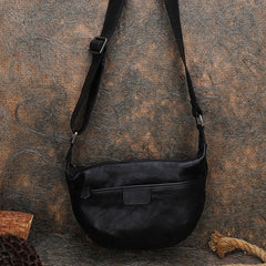 Coffee Leather Womens Saddle Shoulder Bags Saddle - Closure Detail