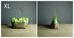 Green Womens Nylon Shoulder Handbag Womens Nylon Contrast Color Shoulder Work Purse Nylon for Ladies