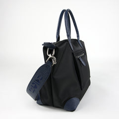 Navy Blue Womens Nylon Shoulder Tote Blue Womens Nylon Shoulder Tote Nylon Handbag Shoulder Purse for Ladies