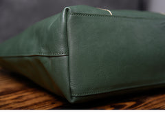 Green Women Leather Small Tote Bag Shopper Bag For Women