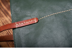 Green Women Leather Small Tote Bag Shopper Bag For Women