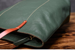 Green Women Leather Small Tote Bag Shopper Bag For Women