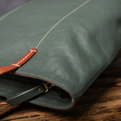 Green Women Leather Small Tote Bag Shopper Bag For Women