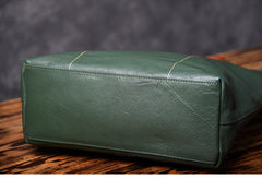 Green Women Leather Small Tote Bag Shopper Bag For Women