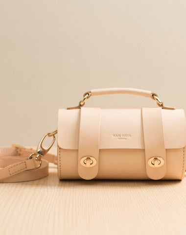 Handmade women shoulder leather bag crossbody phone bag small bag bucket bag - EverHandmade