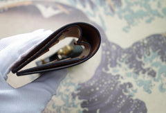 Handmade men wallet vintage hand painting chinese lion leather billfold wallet for men - EverHandmade