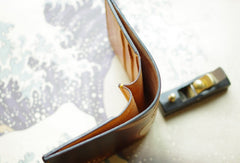 Handmade men wallet vintage hand painting chinese lion leather billfold wallet for men - EverHandmade