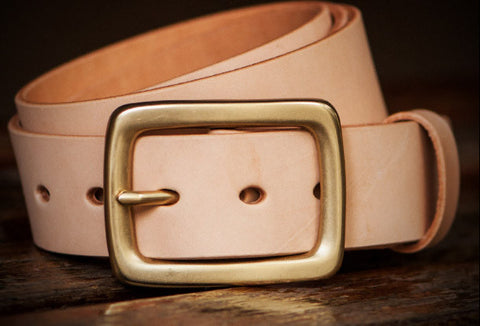 Handmade leather Beige gift Leather tooled men vintage men belt - EverHandmade