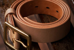 Handmade leather Beige gift Leather tooled men vintage men belt - EverHandmade