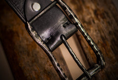 Handmade Custom personalized punk rivet Leather men White black belt