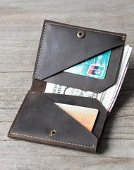 Cool Leather Mens Slim Small Leather Wallets Men billfold Bifold Wallet for Men