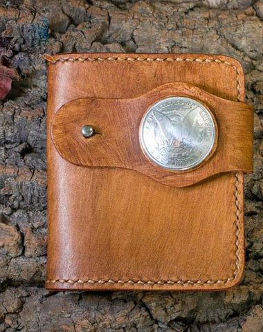 Handmade Leather billfold Mens Chain Biker Wallet Cool Leather Wallet With Chain Wallets for Men