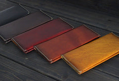 Handmade Men long leather wallet men vintage brown wallets for him - EverHandmade