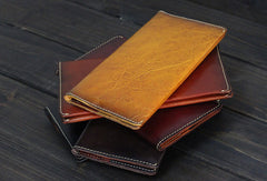 Handmade Men long leather wallet men vintage brown wallets for him - EverHandmade