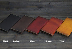Handmade Men long leather wallet men vintage brown wallets for him - EverHandmade