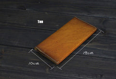 Handmade Men long leather wallet men vintage brown wallets for him - EverHandmade