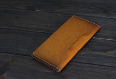 Handmade Men long leather wallet men vintage brown wallets for him - EverHandmade