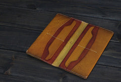 Handmade Men long leather wallet men vintage brown wallets for him - EverHandmade