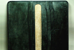 Handmade Long leather wallet men eagle tooled carved long wallet for him - EverHandmade