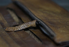 Handmade Men long leather wallet clutch men vintage brown gray wallet for him